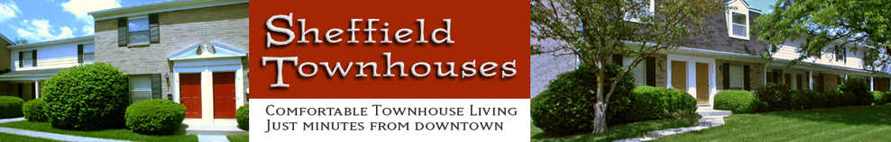 Sheffield Townhouses, lease, rent in Columbus Ohio, near OSU, Dublin, and Muirfield.